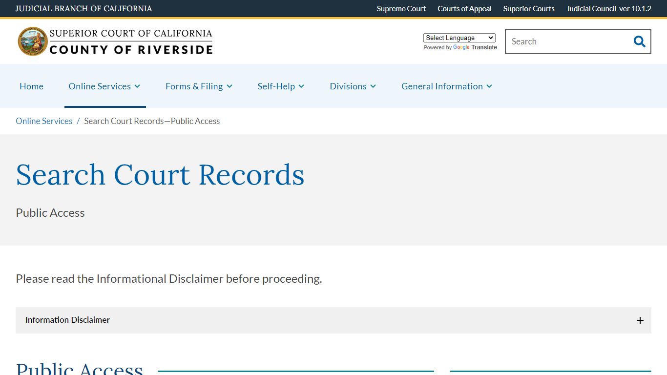 Search Court Records—Public Access | Superior Court of California ...